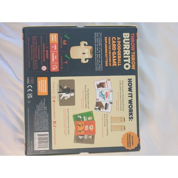 Throw Throw Burrito Board Game by Exploding Kittens, 2-6 players - Picture 2 of 3
